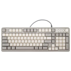 Клавиатура проводная USB, 102+98 клавиш, LED-подсветка, SONNEN K620, слоновая кость / серая, 513950 - фото 3