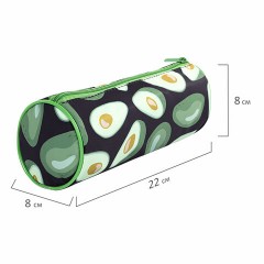 Пенал-тубус BRAUBERG, с эффектом SOFT TOUCH, полиэстер, "Black Avocado", 22х8 см, 270061 Пенал-тубус BRAUBERG, с эффектом SOFT TOUCH, полиэстер, "Black Avocado", 22х8 см, 270061 - фото 5