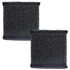 Губка-скрабер 11х10х1,5 см, поролон + металлическая оплетка КОМПЛЕКТ 2 штуки, посуда, уборка, LAIMA, 700058 - фото 3