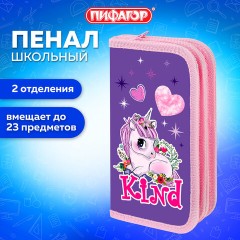 Пенал ПИФАГОР, 2 отделения, ламинированный картон, 19х11 см, "Happy Unicorn", 271533 Пенал ПИФАГОР, 2 отделения, ламинированный картон, 19х11 см, "Happy Unicorn", 271533 - фото 8