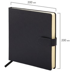 Скетчбук, слоновая кость 140 г/м2, 200х200 мм, 80 л., КОЖЗАМ, застежка, BRAUBERG ART CLASSIC, черный, 116462 Скетчбук, слоновая кость 140 г/м2, 200х200 мм, 80 л., КОЖЗАМ, застежка, BRAUBERG ART CLASSIC, черный, 116462 - фото 3