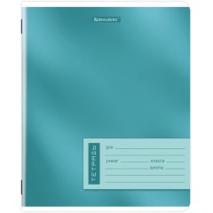Тетрадь 12 л. BRAUBERG клетка, обложка картон, ONE COLOUR, 107776 - фото 4