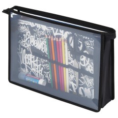 Папка для труда BRAUBERG А4, 2 отделения, пластик, молния сверху, органайзер, "Graffiti", 272215 Папка для труда BRAUBERG А4, 2 отделения, пластик, молния сверху, органайзер, "Graffiti", 272215 - фото 4