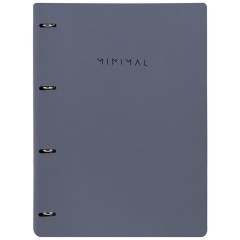 Тетрадь на кольцах БОЛЬШАЯ А4, 240х310 мм, 120 л., под кожу, BRAUBERG VISTA, "Minimal", серый, 405202 - фото 9