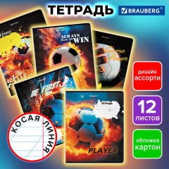 Тетрадь 12 л. BRAUBERG косая линия, обложка картон, ФУТБОЛ, 107290 Тетрадь 12 л. BRAUBERG косая линия, обложка картон, ФУТБОЛ, 107290 - фото 9