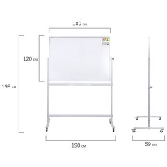 Доска магнитно-маркерная НА СТЕНДЕ 120х180 см, 2-сторонняя, STAFF, 238008 - фото 9