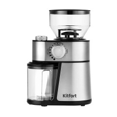 Кофемолка KITFORT КТ-717, мощность 200 Вт, вместимость 100 г, 14 степеней помола, стальная - фото 2