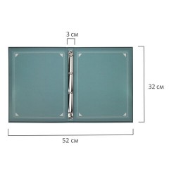 Папка-портфолио универсальная, 4 кольца, 20 файлов, 7БЦ матовая, BRAUBERG "Classic", 117554 - фото 2