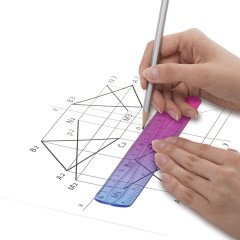 Линейка 20 см гибкая BRAUBERG GRADE, пластиковая, фиолетово-синий градиент, европодвес, 210909 - фото 3