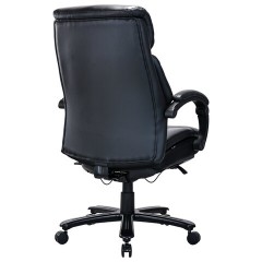 Кресло HAWASAN (ХАВАСАН) "Voyager HD-010", НАГРУЗКА до 180 кг, подножка, экокожа, черное, 532971 - фото 5