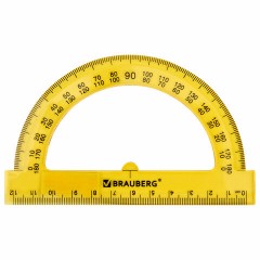 Транспортир 12 см, 180 градусов, BRAUBERG, прозрачный, неоновый, ассорти, 210849 Транспортир 12 см, 180 градусов, BRAUBERG, прозрачный, неоновый, ассорти, 210849 - фото 4
