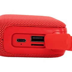 Колонка портативная влагозащищенная KAIGO (КАЙГО) BS100, 5 Вт, Bluetooth, USB, Micro SD, TWS, FM, красная, 514220 - фото 5