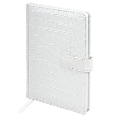 Еженедельник датированный 2026 А5 145х215 мм, BRAUBERG "Party", под кожу, белый, 117179