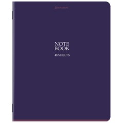 Тетрадь А5, 48 л., BRAUBERG, скоба, клетка, SoftTouch, "NoteBookMono", (микс в спайке), 405325 - фото 5