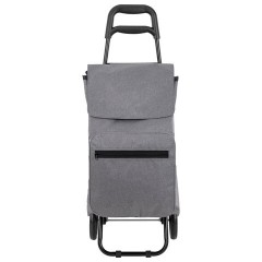 Сумка-тележка хозяйственная 92x35x28 см, объем 34 л, до 30 кг, Оксфорд 300D, серая, BOOMHOUSE (БУМХАУС), 701416 - фото 3