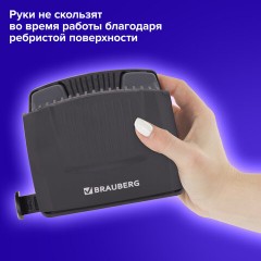 Дырокол BRAUBERG "SUPER", до 30 листов, черный, 272744 - фото 12