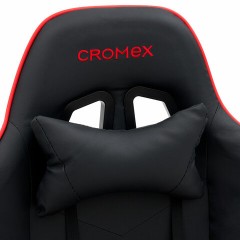 Кресло компьютерное CROMEX "Joker GM-125", две подушки, экокожа, черное/красное, 532954 - фото 10