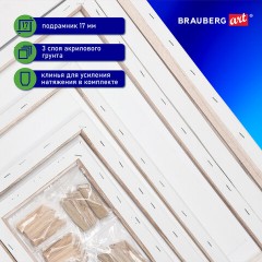 Холсты на подрамнике BRAUBERG ART CLASSIC, НАБОР 5 шт., грунтованные, 100% хлопок, среднее зерно, 190650 Холсты на подрамнике BRAUBERG ART CLASSIC, НАБОР 5 шт., грунтованные, 100% хлопок, среднее зерно, 190650 - фото 8