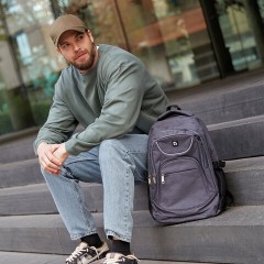 Рюкзак BRAUBERG HIGH SCHOOL универсальный, 3 отделения, "Осень", серый, 46х31х18 см, 225518 - фото 19