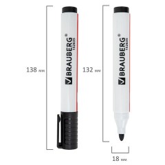 Маркеры стираемые для белой доски, НАБОР 4 ЦВЕТА, BRAUBERG "ULTRA WHITEBOARD MARKER", 3 мм, 152635 - фото 14