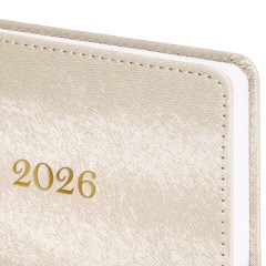 Ежедневник датированный 2026 А5 138х213 мм, BRAUBERG "Elegant", под кожу, застежка, бежевый, 117369 - фото 3