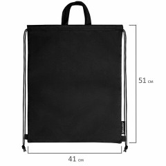 Мешок для обуви BRAUBERG большой удобный с ручкой, 51х41 см, "Total Black", 273454 Мешок для обуви BRAUBERG большой удобный с ручкой, 51х41 см, "Total Black", 273454 - фото 6