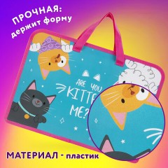 Папка на молнии с ручками ЮНЛАНДИЯ А4, 1 отделение, пластик, ширина 45 мм, "Cat gang", 272148 Папка на молнии с ручками ЮНЛАНДИЯ А4, 1 отделение, пластик, ширина 45 мм, "Cat gang", 272148 - фото 8