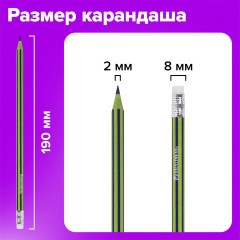 Карандаши чернографитные BRAUBERG НАБОР 6 шт., "Jet", НВ, с резинкой, пластиковые, корпус ассорти, заточенные, 180632 Карандаши чернографитные BRAUBERG НАБОР 6 шт., "Jet", НВ, с резинкой, пластиковые, корпус ассорти, заточенные, 180632 - фото 11