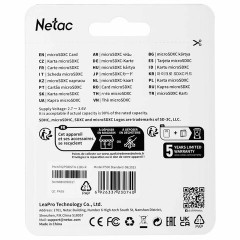 Карта памяти microSDXC 128 ГБ, NETAC P500 Standard, UHS-I U3, 128 Мб/с, (class 10), NT02P500PRO-128G-S Карта памяти microSDXC 128 ГБ, NETAC P500 Standard, UHS-I U3, 128 Мб/с, (class 10), NT02P500PRO-128G-S - фото 3