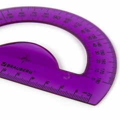 Транспортир 10 см BRAUBERG "FRUITY", 180 градусов, пластик, тонированный, ассорти, 210768 Транспортир 10 см BRAUBERG "FRUITY", 180 градусов, пластик, тонированный, ассорти, 210768 - фото 7