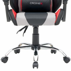 Кресло компьютерное CROMEX (КРОМЕКС) "Quantum GM-155 RGB", подсветка, две подушки, экокожа, черное/красное/серое, 532955 - фото 17