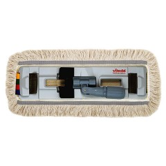 Насадка МОП плоская 40 см, VILEDA PROFESSIONAL "КонтрактПлюс Комби", уши (ТИП УВ) хлопок / полиэстер, бежевый, 167310 - фото 11