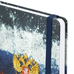 Ежедневник датированный 2027 с резинкой, 145х203 мм, А5, BRAUBERG, твердый, фольга, "Russia", 117818 - фото 3