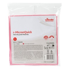 Салфетки микроволоконные VILEDA PROFESSIONAL "МикронКвик", КОМПЛЕКТ 5 шт., микроволокно, красные, 38х40 см, 170636 - фото 4
