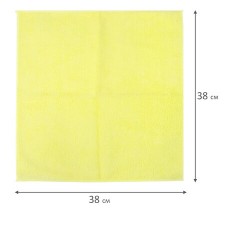 Салфетки VILEDA PROFESSIONAL "МикроТафф Плюс" КОМПЛЕКТ 5 шт., микрофибра, желтый, 38х38 см, 174205 - фото 7
