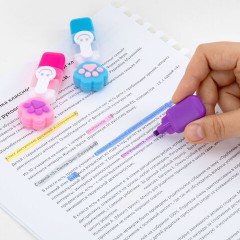 Набор текстовыделителей с топперами 6 ЦВЕТОВ НЕОН, "ЛАПКИ", линия 1-4 мм, FUNSTER (ФАНСТЕР), 152645 - фото 8