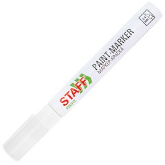 Маркер-краска лаковый (paint marker) 2-4 мм, БЕЛЫЙ, НИТРО-ОСНОВА, STAFF PROFIT, для любых поверхностей, 152577 - фото 5