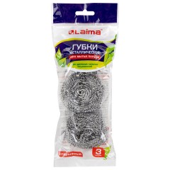 Губки (мочалки) металлические, спиральные, 3х20 г, КОМПЛЕКТ 3 шт., для посуды, гриля, плиты, LAIMA, 603102 Губки (мочалки) металлические, спиральные, 3х20 г, КОМПЛЕКТ 3 шт., для посуды, гриля, плиты, LAIMA, 603102 - фото 2