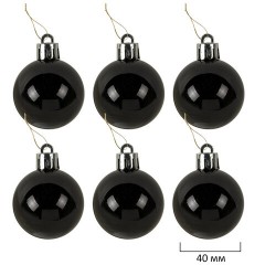 Шары новогодние ёлочные "Black&Gold", НАБОР 130 предметов, черный/золото, пластик, ЗОЛОТАЯ СКАЗКА, 592183 - фото 14
