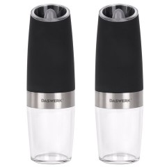 Набор гравитационных мельниц для соли и специй, электрические, 2 шт., PM-6, DASWERK (ДАСВЕРК), 456624