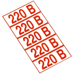 Знак электробезопасности "Указатель напряжения 220 В", КОМПЛЕКТ 20 штук, 20х50 мм, пленка, Z05 Знак электробезопасности "Указатель напряжения 220 В", КОМПЛЕКТ 20 штук, 20х50 мм, пленка, Z05 - фото 2
