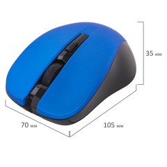 Мышь беспроводная с бесшумным кликом SONNEN V18, USB, 800/1200/1600 dpi, 4 кнопки, синяя, 513515 Мышь беспроводная с бесшумным кликом SONNEN V18, USB, 800/1200/1600 dpi, 4 кнопки, синяя, 513515 - фото 6