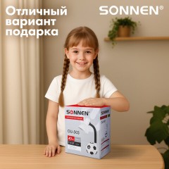 Настольная лампа / светильник SONNEN OU-503, на подставке, цоколь Е27, "Мяч", белый, 236675 - фото 13