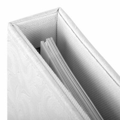 Фотоальбом BRAUBERG свадебный, 20 магнитных листов 30х32 см, обложка под фактурную кожу, на кольцах, белый, 390691 - фото 5