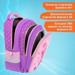 Рюкзак SNOOBAG (СНУБЭГ) MIND с пеналом в комплекте, 2 отделения, "Озорной котик", 40х28х18 см, 274443 - фото 12