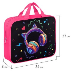 Папка на молнии с ручками BRAUBERG А4, 1 отделение, полиэстер, 80 мм, "Headphones", 273302 Папка на молнии с ручками BRAUBERG А4, 1 отделение, полиэстер, 80 мм, "Headphones", 273302 - фото 8
