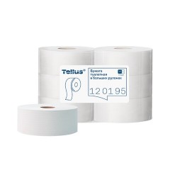 Бумага туалетная Торк/Tellus Стандарт T1 1сл белая 525м 6рул/уп_120195