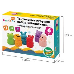 Тактильные игрушки, "Животные", сенсорные развивающие, ЭКО, 6 штук, BAMBOX BABY (БАМБОКС БЭБИ), 665903 - фото 11