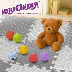 Коврик-пазл 1,2х1,2 м, серый, светло-серый, 16 элементов, 30х30 см, толщина 1 см, ЮНЛАНДИЯ, 664811 - фото 25