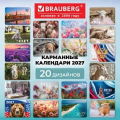 Календарь карманный на 2027 г, BRAUBERG, 64х93 мм, АССОРТИ, 20 дизайнов (60 штук), 118489 - фото 23